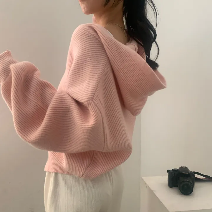 [후기보장✨/폭닥소재] 포근핏, 왕루즈핏 투웨이 니트 후드집업,점퍼 - 5color 상세 이미지 15