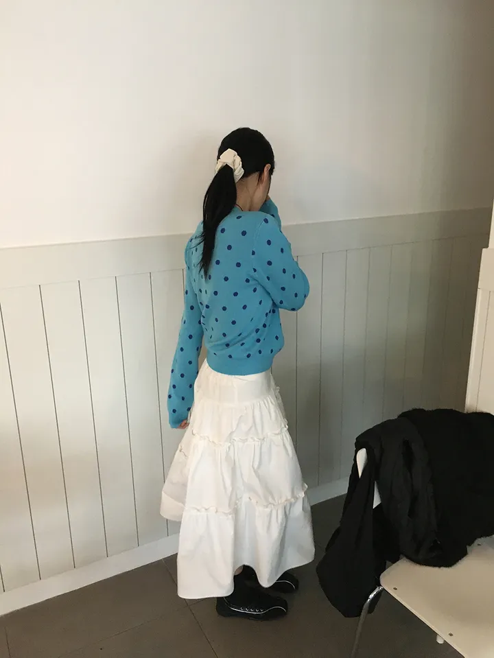 땡땡이 도트 가디건 (2color) 상세 이미지 6
