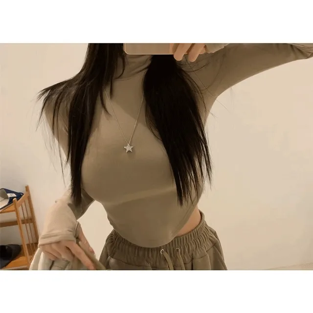 +영상핏[허얇골넓*기모] made 이브 기모 워머 목폴라 폴라티 기모티 봄코디 상세 이미지 8