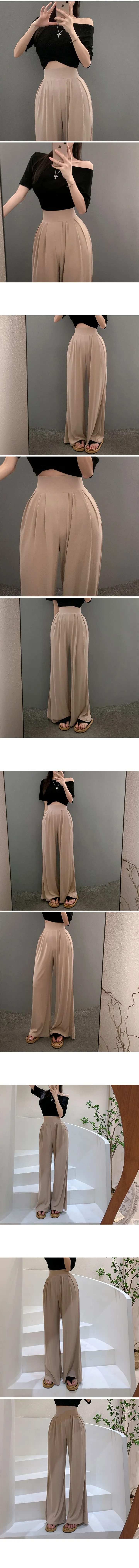 *인생팬츠/허얇골넓🩷/기본or롱*[MADE] 왕말라 허리쏙 찰랑 와이드 스판팬츠 간절기팬츠 와이드팬츠 봄 여름트레이닝 상세 이미지 17
