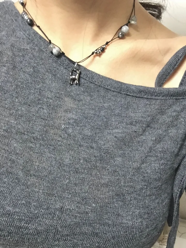 [자체제작] [주문폭주] ❥❥ Dark matter  Necklace (Cat Ver.) 고양이 원석 목걸이 상세 이미지 24