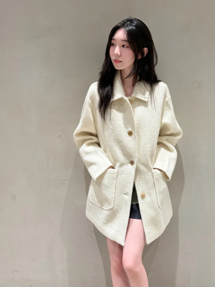 얼리버드 세일!![3COLOR/알파카8 모헤어12] 버터 모헤어 하프 핸드메이드코트 상세 이미지 8