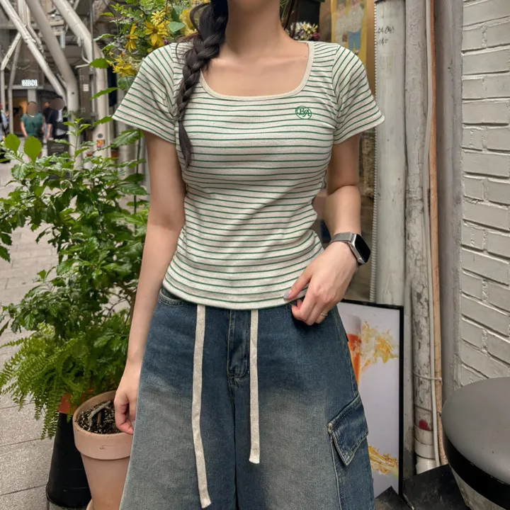 [버뮤다입문👖S~XL] *허리조절* 빈티지 워싱 카고 데님 버뮤다 반바지 5부 숏 팬츠 봄 간절기 청바지 썸머 하프 바지 스트랩 y2k 하이웨스트 하체커버4type 상세 이미지 16