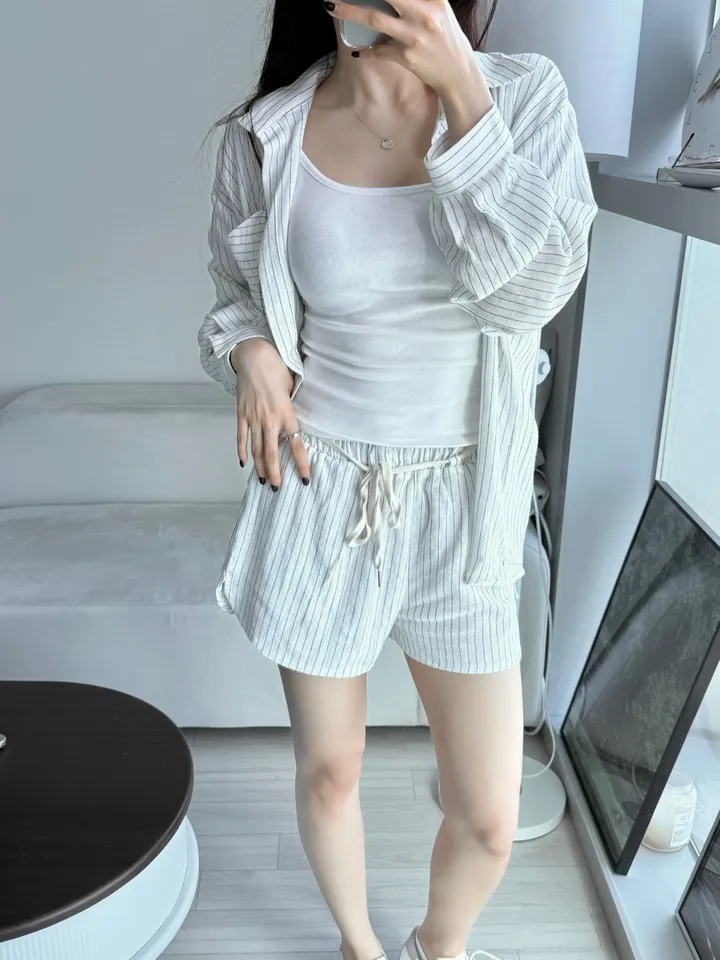 스트라이프 린넨셔츠 셋업(당일/단품가능) 상세 이미지 23