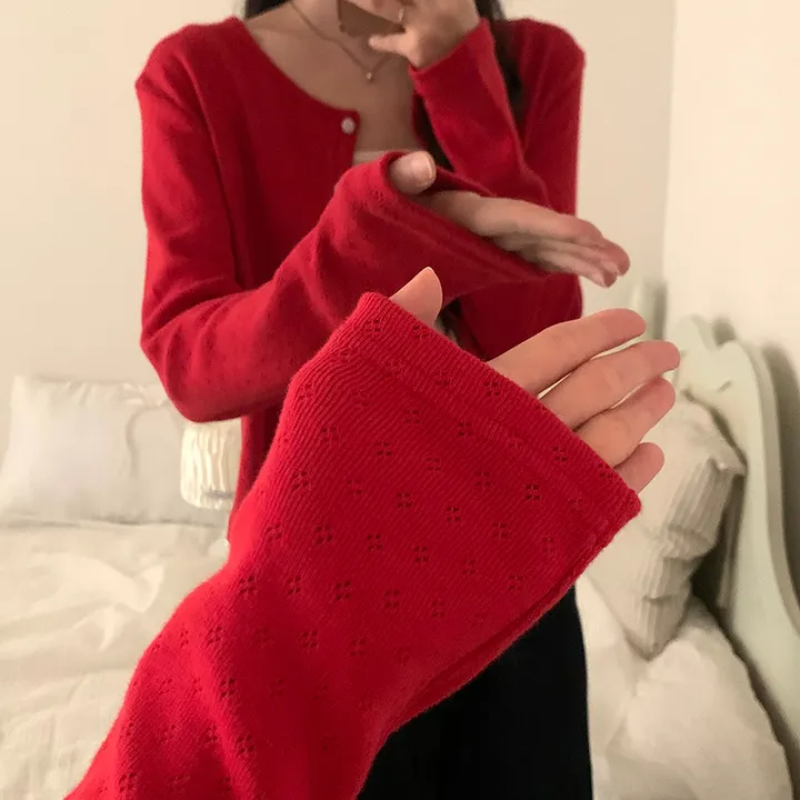 로로 펀칭 가디건 (8color) 상세 이미지 5