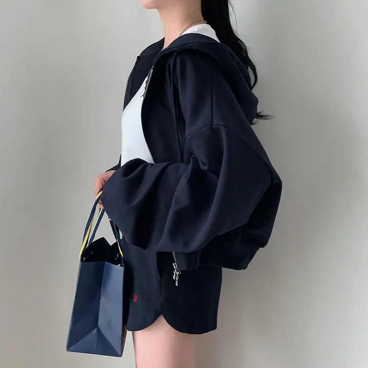 [💖후기극찬/봄,가을교복💖]  자체제작 #크치Made 꿈에 나온 핏, 사계절 입는 크롭 투웨이 후드집업 - zipup : 봄,봄아우터,봄자켓,가을,가을아우터 상세 이미지 59