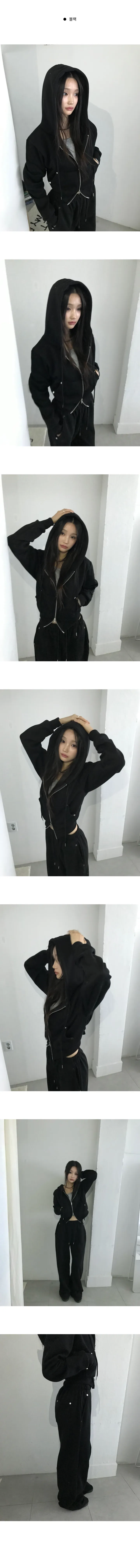 [봄버전 트레이닝 세트🩶/단독 구매 가능/ 전직원 소장템!]스터드 리벳  트레이닝 셋업 세트 -3color 상세 이미지 7