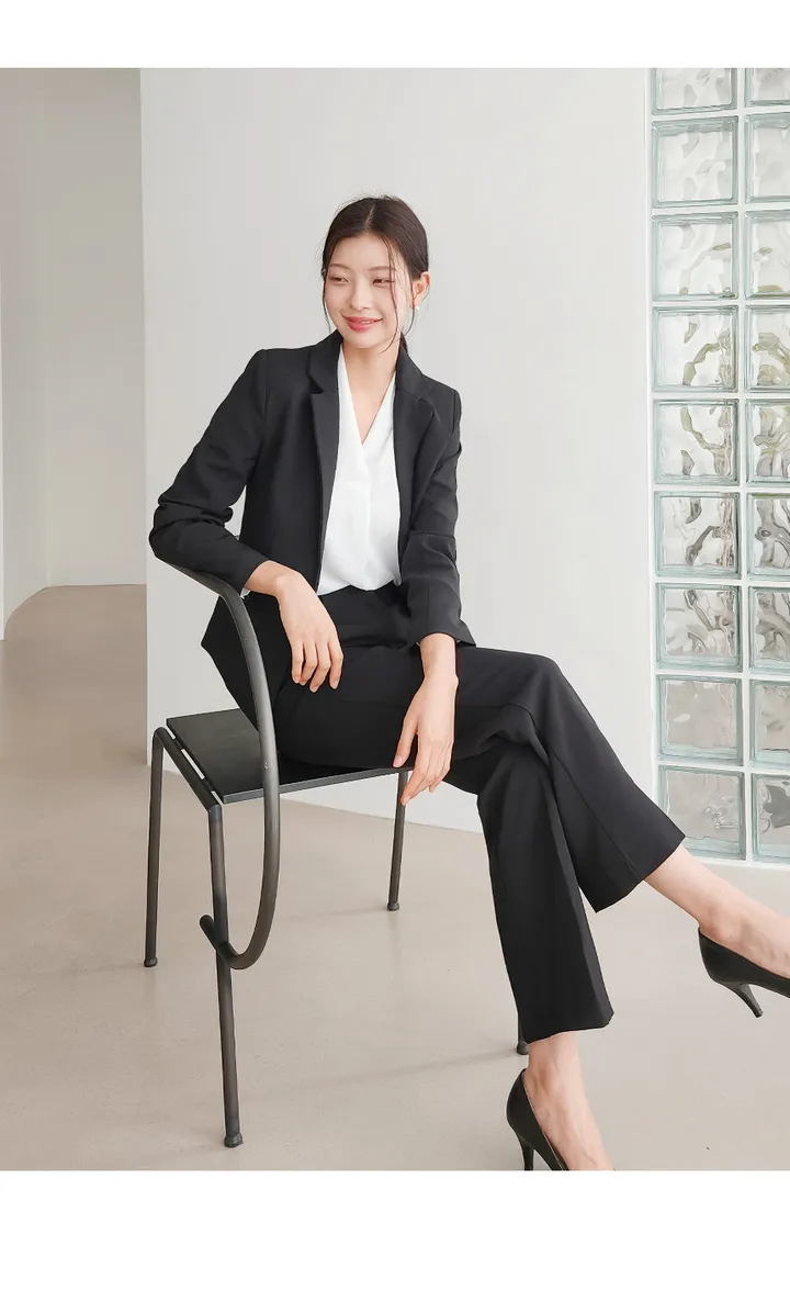 [2만장판매 가성비 바지정장세트] 44~100(XS~3XL) 면접복장 유니폼 발표의상 블랙 상세 이미지 30