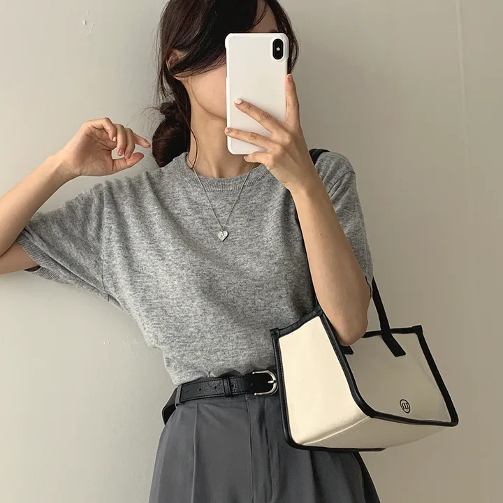 [ 샥출발*.* 데일리/9colors] 프루츠 라운드 반팔 니트 상세 이미지 24