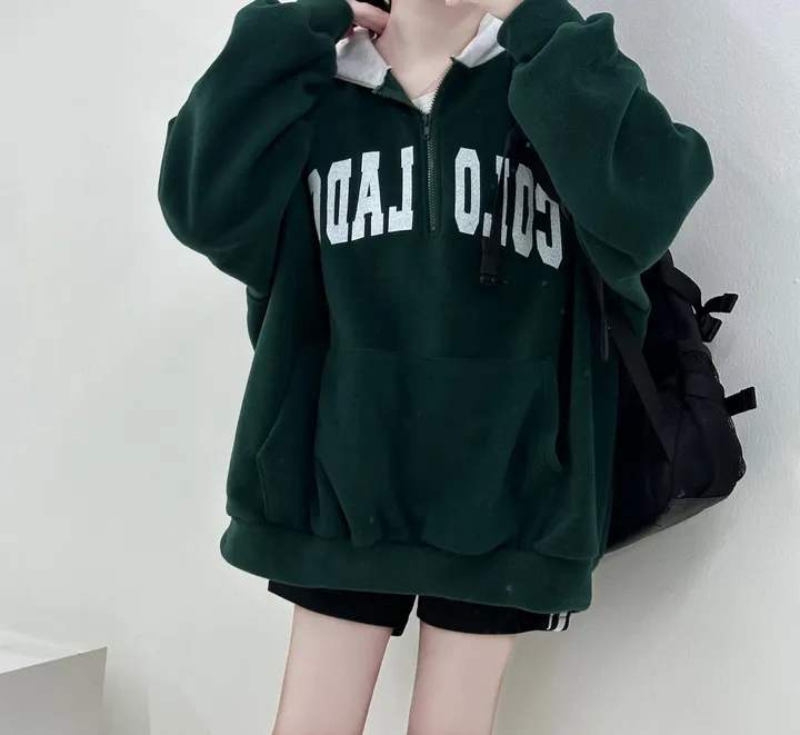 [포근포근/따뜻] 콜로라도 배색 후리스 집업 오버핏 후드 3color 상세 이미지 5