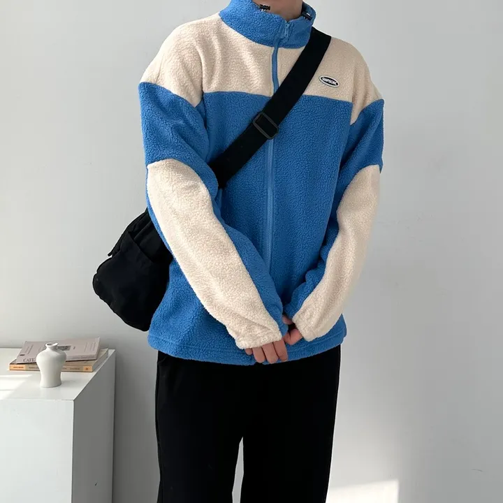 소프트 컬러블록 플리스 집업 자켓 후리스 점퍼 아우터 컬러블록오버핏플리스집업 상세 이미지 36