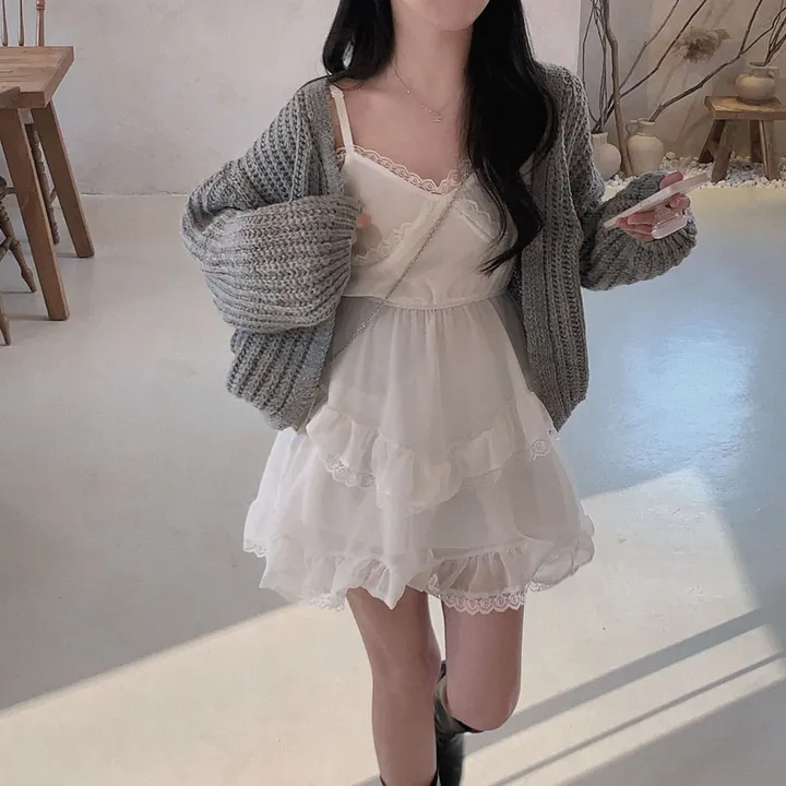 [왕아방핏]버디 하찌 캐시 니트 아방핏 오픈숄 볼레로 가디건 - 4color 상세 이미지 18