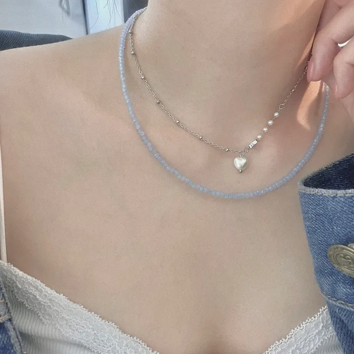 *made* 사계절 만능 레이어드 론델 비즈 목걸이 (2size 13color) 상세 이미지 32