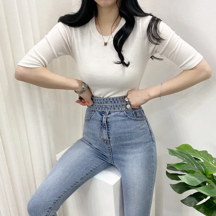 🚀당일발송🚀[묶음할인/데일리] 봄 여름 메이 부들 샤베트 5부 티셔츠 이너티 상세 이미지 10
