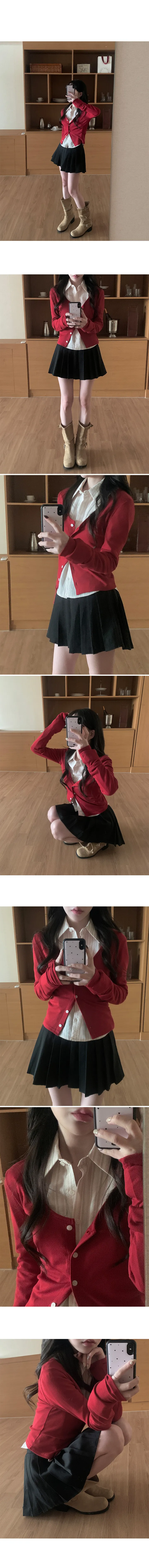 [early spring 👚⭐][MADE] 아우 레이어드 가디건 (4color) point.레이어드에 찰떡인 딥유넥 핏 상세 이미지 14