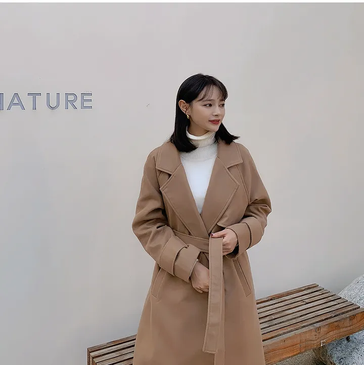 [44-120] [3만장 돌파♥] 깔끔한매력 벨트 롱 코트 (누빔안감) 상세 이미지 90