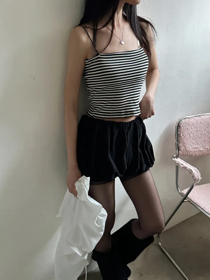 민소매 모델 착용 이미지-S1L49