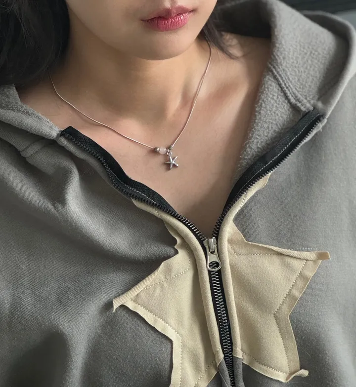 [🖤오늘출발🖤/써지컬] 크링 원석 스타피쉬 별 목걸이 상세 이미지 4
