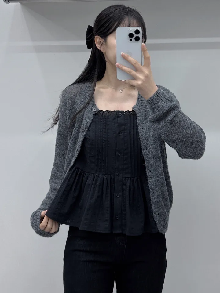 [여리핏/주문폭주] 뽀용 파스텔 라운드 알파카 니트 가디건/ 알파카가디건 여리가디건 봄가디건 간절기가디건 핑크가디건 청순여리 봄옷 레이어드 루즈핏가디건 얇은가디건 핑크가디건 상세 이미지 33