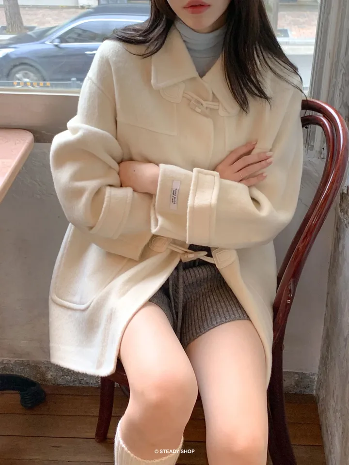 [울100/울코트] 프티 더플코트 떡볶이코트 핸드메이드코트 코트(3colors) 상세 이미지 14