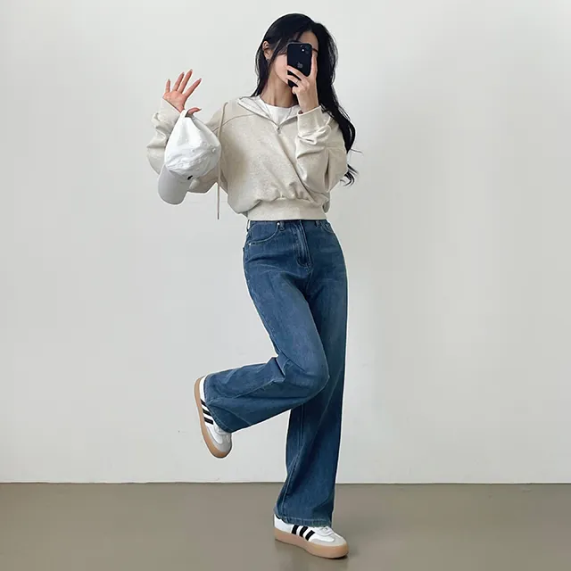 [3기장/S~2XL!] 라이크 그레이시연청+진청 스판데님와이드팬츠 YKK 2color 상세 이미지 17