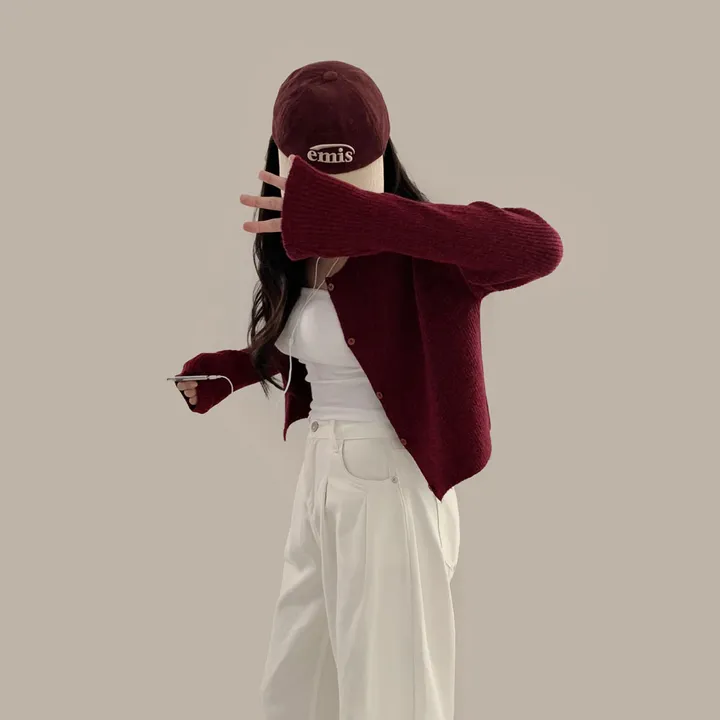 [🍇1만장 돌파!]퍼스널 로즈 캐시울 니트 가디건 - 5color 상세 이미지 27