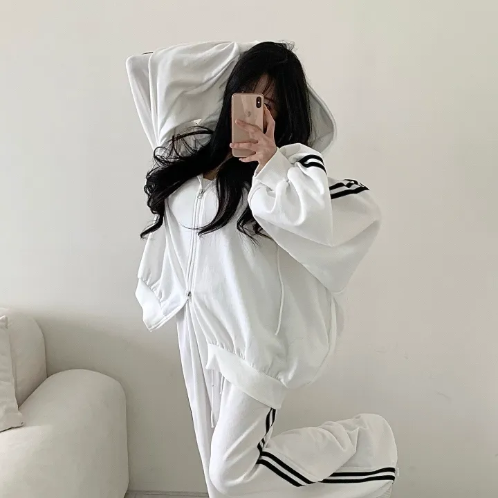 [세트가격/봄버전] 왕오버 트랙 후드집업 조거&와이드 트레이닝 세트 상세 이미지 22