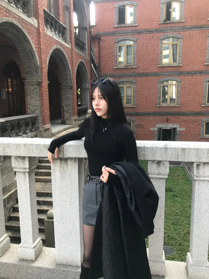 [울함유고퀄🖤] 엘리 울 더블 버튼 뒤트임 누빔 겨울 롱 코트 상세 이미지 32