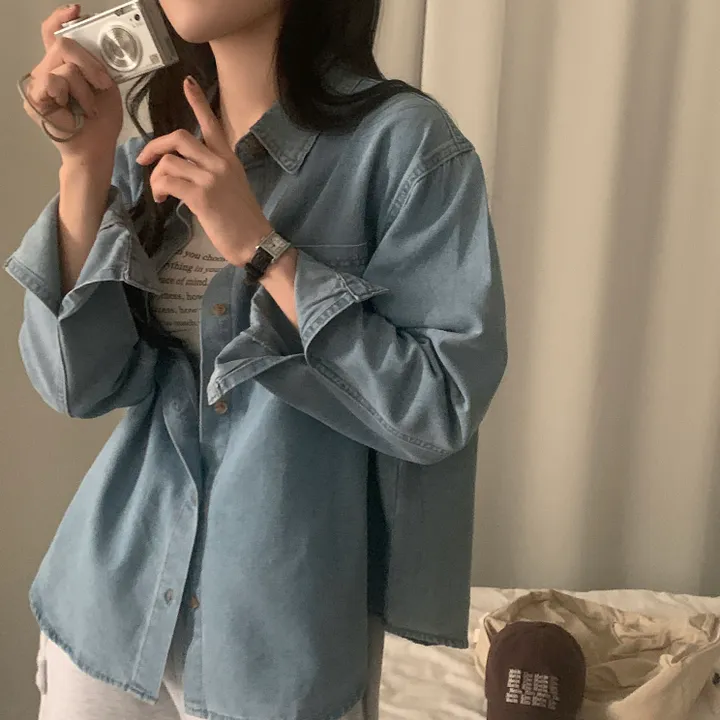 [여유핏🤍/논페이드원단*.*] 안느 데님 생지셔츠, 남방 - 4color 상세 이미지 22