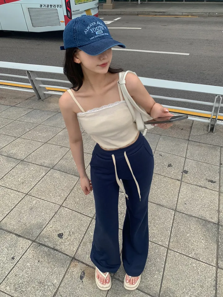 [묶음할인🔥뼈말라핏💙숏&롱] *기모추가* 몸매보정 부츠컷 트레이닝 팬츠 와이드 츄리닝 바지 캐주얼 새내기룩 8col 상세 이미지 13