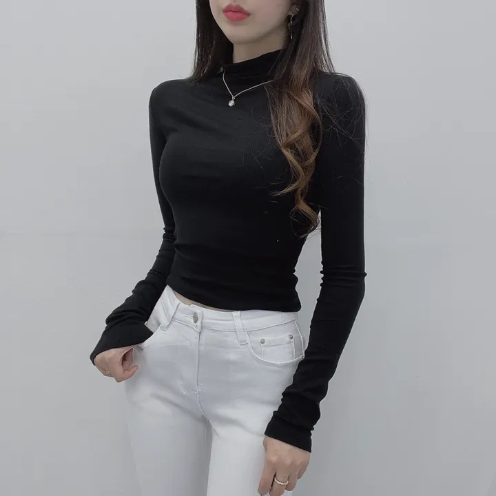 *여신미폭발*[고급글램핏/모델강추!]청담 며느리 반목 폴라 긴팔 티셔츠 상세 이미지 12