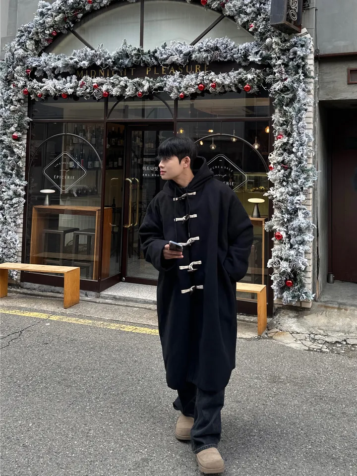 귀여운 왕박시 떡볶이 후드 롱 겨울 가을 코트 상세 이미지 18
