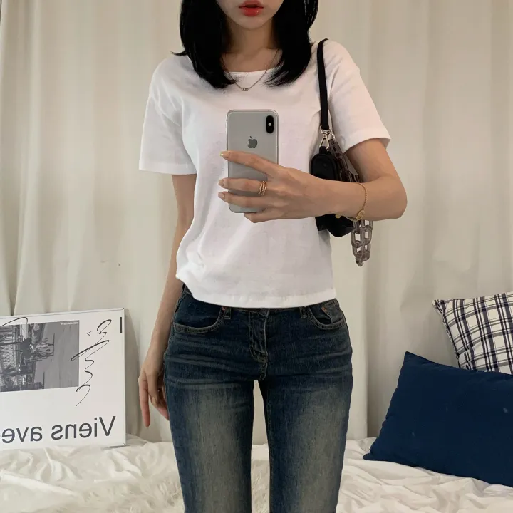 [스탠다드ver/여리여리~.] 기본 라운드 여름 봄 무지 면 반팔티 (6col) 상세 이미지 10