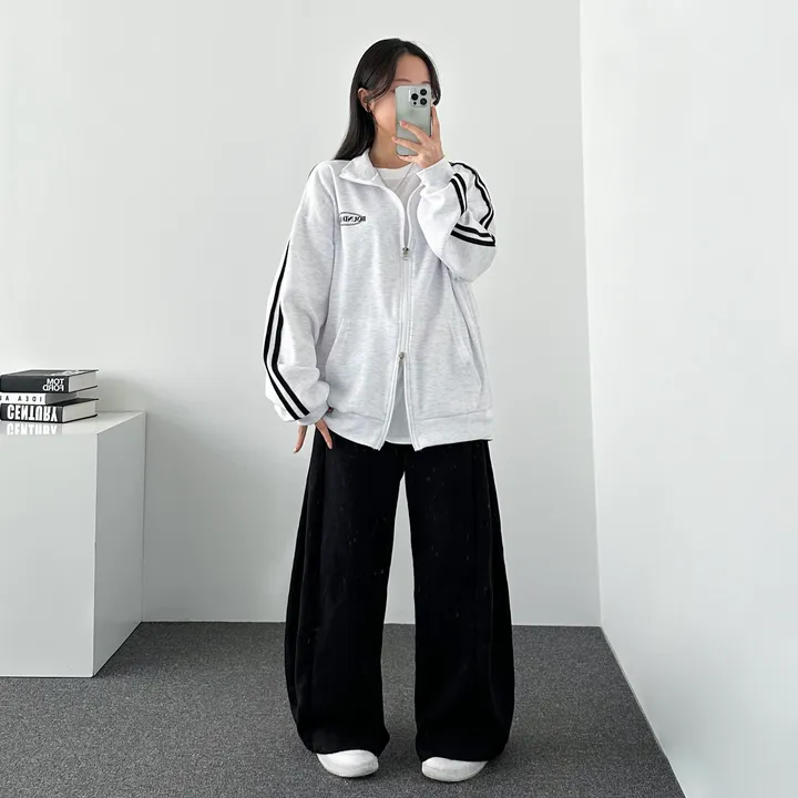 ⭐ 봄신상! [캐주얼/묶음할인] 오버핏 바운더리 투웨이 카라 집업 3color 상세 이미지 11