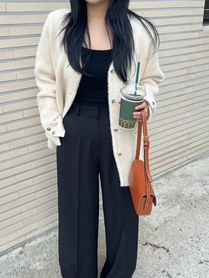 [로웰샵] 힐르 여성 와이드 부츠컷 롱 슬랙스 상세 이미지 21