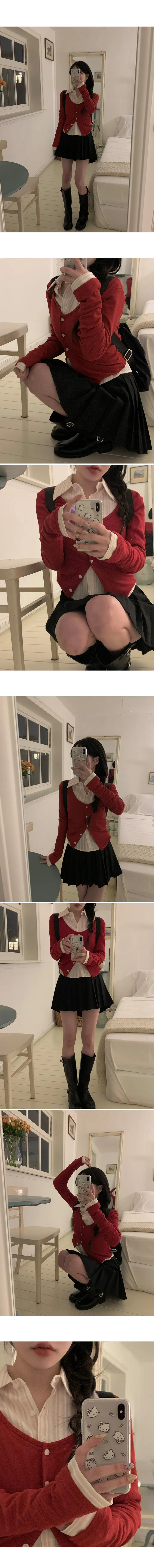 [early spring 👚⭐][MADE] 아우 레이어드 가디건 (4color) point.레이어드에 찰떡인 딥유넥 핏 상세 이미지 11
