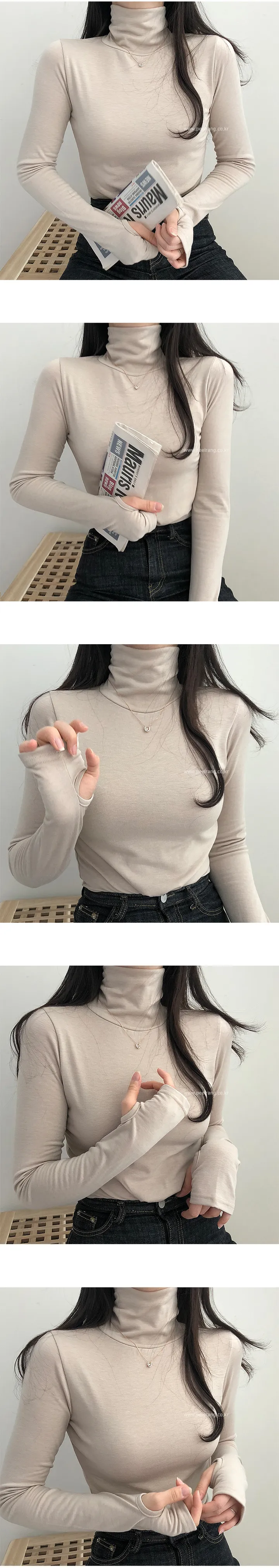 [당일출고/이너템강추!!] 여리핏 워머 기모 목티 데일리이너티 5color 상세 이미지 5