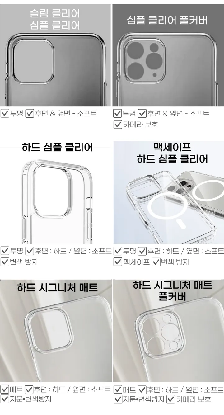 💝최저가 변색 방지 아이폰 방탄 범퍼 맥세이프 변색없는 투명 갤럭시 아이폰케이스 7 se 2 3 11 12 13 14 15 16 프로 미니 S 21 22 23 24 울트라 상세 이미지 1