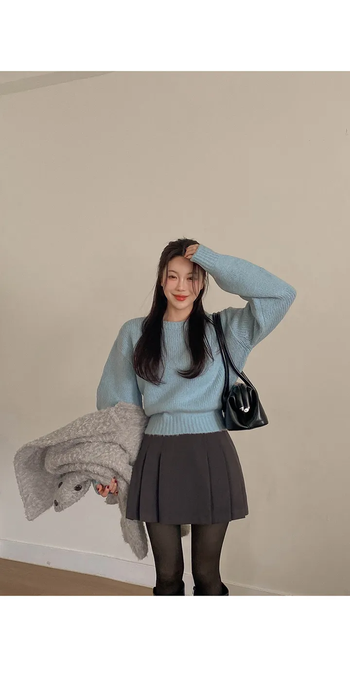 (필수소장추천/울코트/크롭코트/러블리/꾸안꾸/주문폭주) 포어 비죠 울 헤어코트 CT 상세 이미지 9