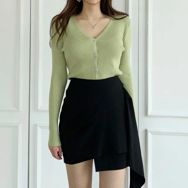 [묶음할인] 소프트 촉감 브이넥 글램핏 골지 가디건 ﻿아이보리 베이지 블랙 연두 소라 핑크 연보라 와인 카키 겨자 에메랄드 개강룩 새내기룩 봄 벚꽃룩 꽃놀이룩 개강여신 상세 이미지 49