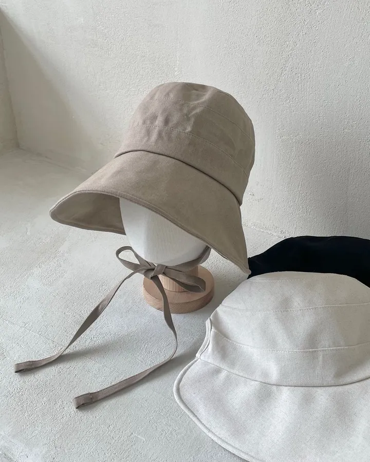 [당일✨여름모자] 델리 린넨  끈 버킷햇 3color 상세 이미지 36