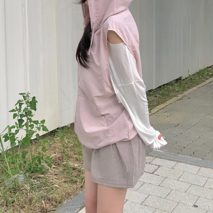 레코드 후드 나일론 조끼 : record hoodie Anorak vest - 4 color 상세 이미지 24