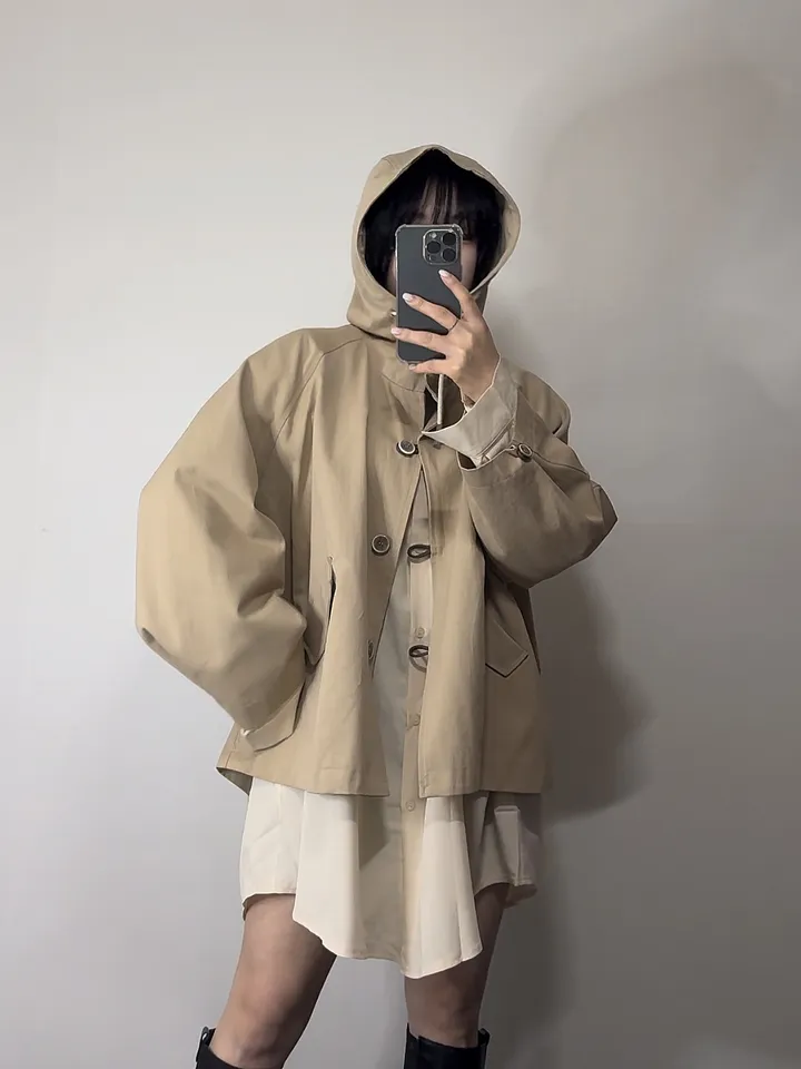 [🤍당일출고🤍/아방핏제대로2color/고퀄리티] 프리미엄 하프 후드 트렌치 야상 코트 자켓 상세 이미지 37