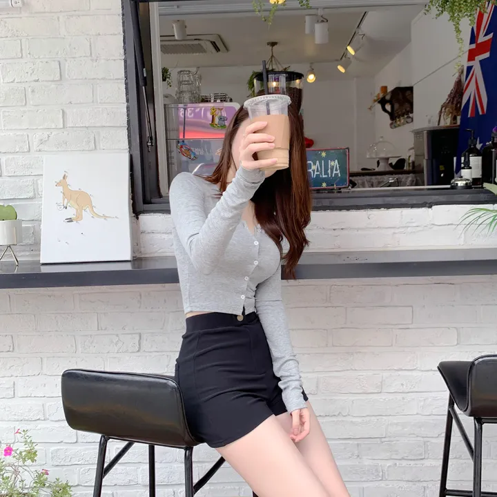 [허리쏘옥/착붙핏] 애플 뒷포켓 스판 하이웨스트 반바지 상세 이미지 51