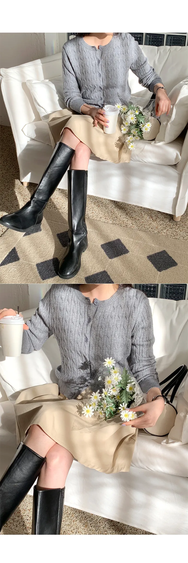 [정사이즈핏/간절기필수-!]클래식꽈니트가디건 상세 이미지 27