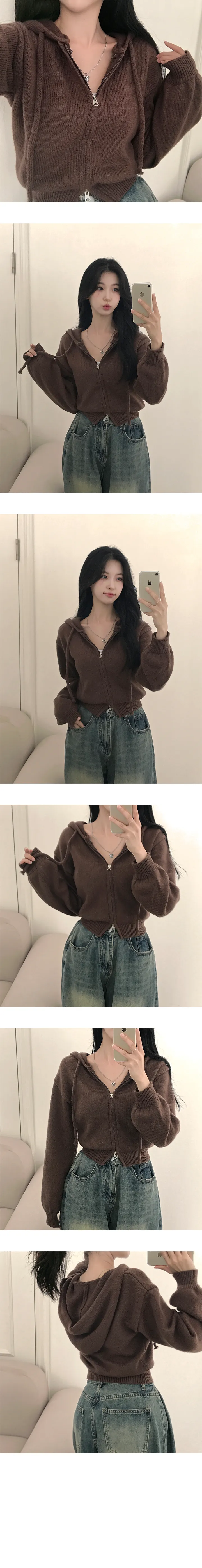 *묶음할인[국내제작/크롭기장] 크런키 투웨이 후드집업 상세 이미지 9