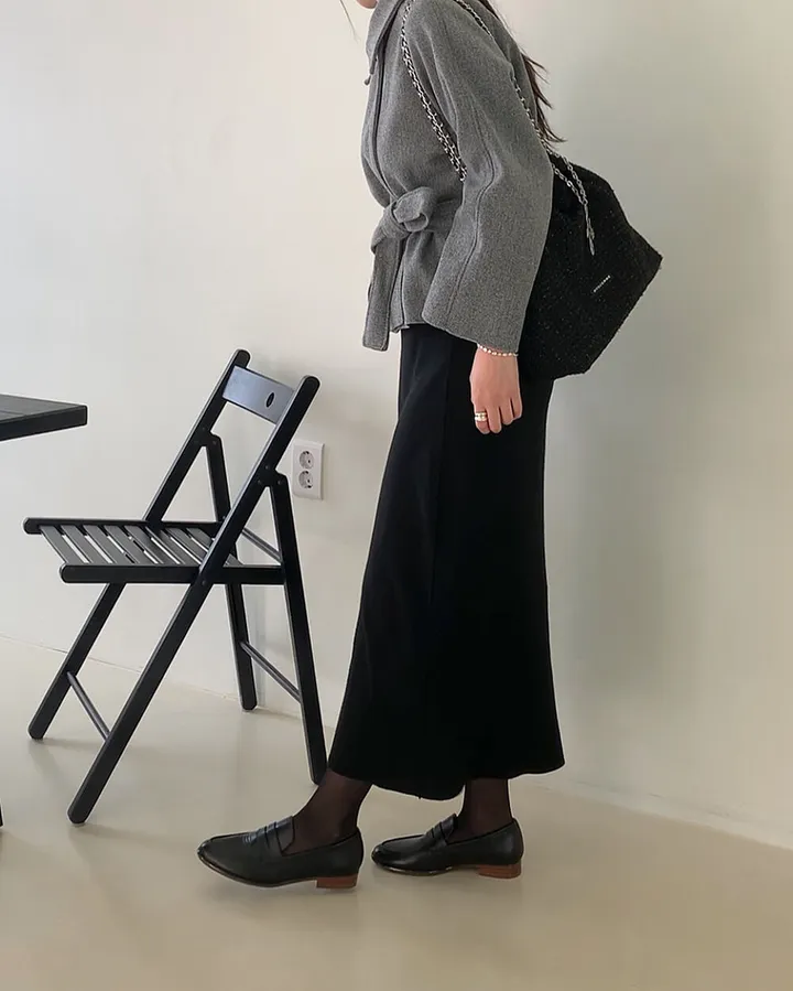 일리 가을 겨울 카라 벨트 모직 숏 자켓 숏코트 상세 이미지 8