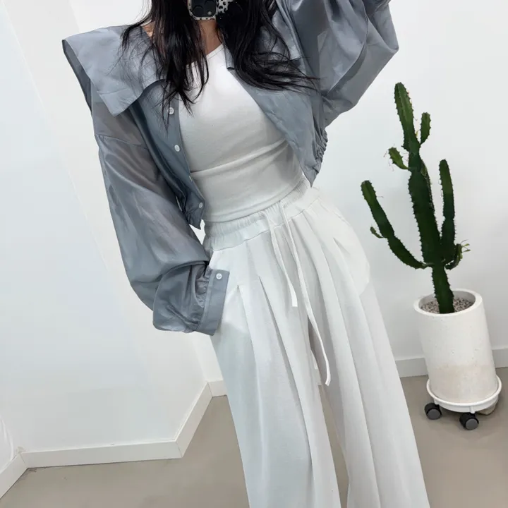 로저 원오프 핀턱 팬츠 세트 상세 이미지 23