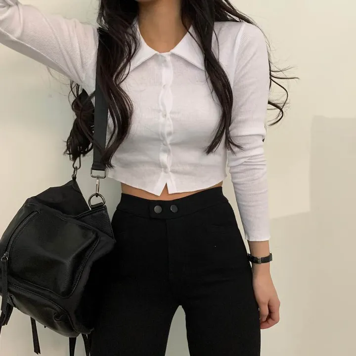 [가격실화?] 카라 크롭 단추 골지 가디건;3col 상세 이미지 7