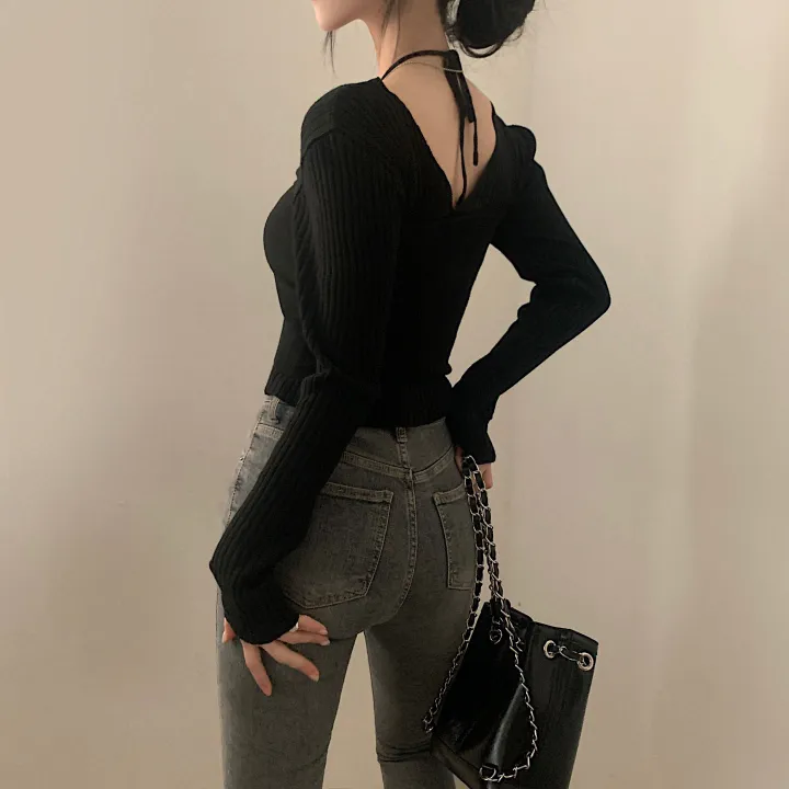 [선택가능/국내*.*] 청순한 무드, 골지 크롭 니트가디건+홀터 끈나시 셋업 - 5color 상세 이미지 30
